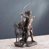 Brązowa statua bogini łowów oraz dzikie statuetki i rzeźby Naty Shop