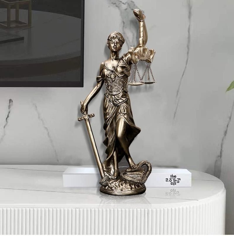 Statua Sprawiedliwości Lady 30,5 cm Statua Sprawiedliwości Sprawiedliwości Bogini Sprawiedliwości Rzeźba Grecko-Rzymski Anioł Sprawiedliwości Niewidome Posągi Do Wystrój Posągi i Rzeźby Naty Shop