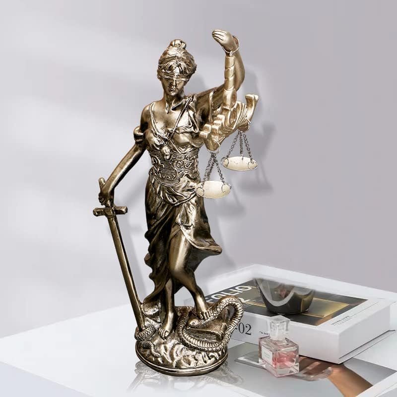 Statua Sprawiedliwości Lady 30,5 cm Statua Sprawiedliwości Sprawiedliwości Bogini Sprawiedliwości Rzeźba Grecko-Rzymski Anioł Sprawiedliwości Niewidome Posągi Do Wystrój Posągi i Rzeźby Naty Shop