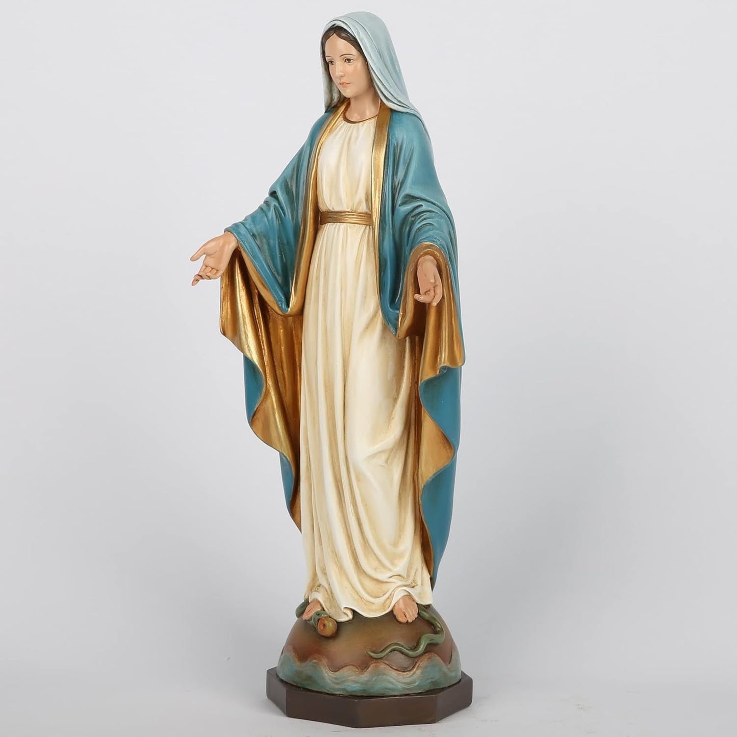 BC Katolicka Statua Matki Bożej Łaskawej Dziewica Maryja Ołtarz Figura Religijny prezent dla Matki Katolickiej Dekoracje domu Wysokość 34,3 cm Ręcznie malowane przez Buildclassic (eleganckie) Naty Shop Posągi i rzeźby