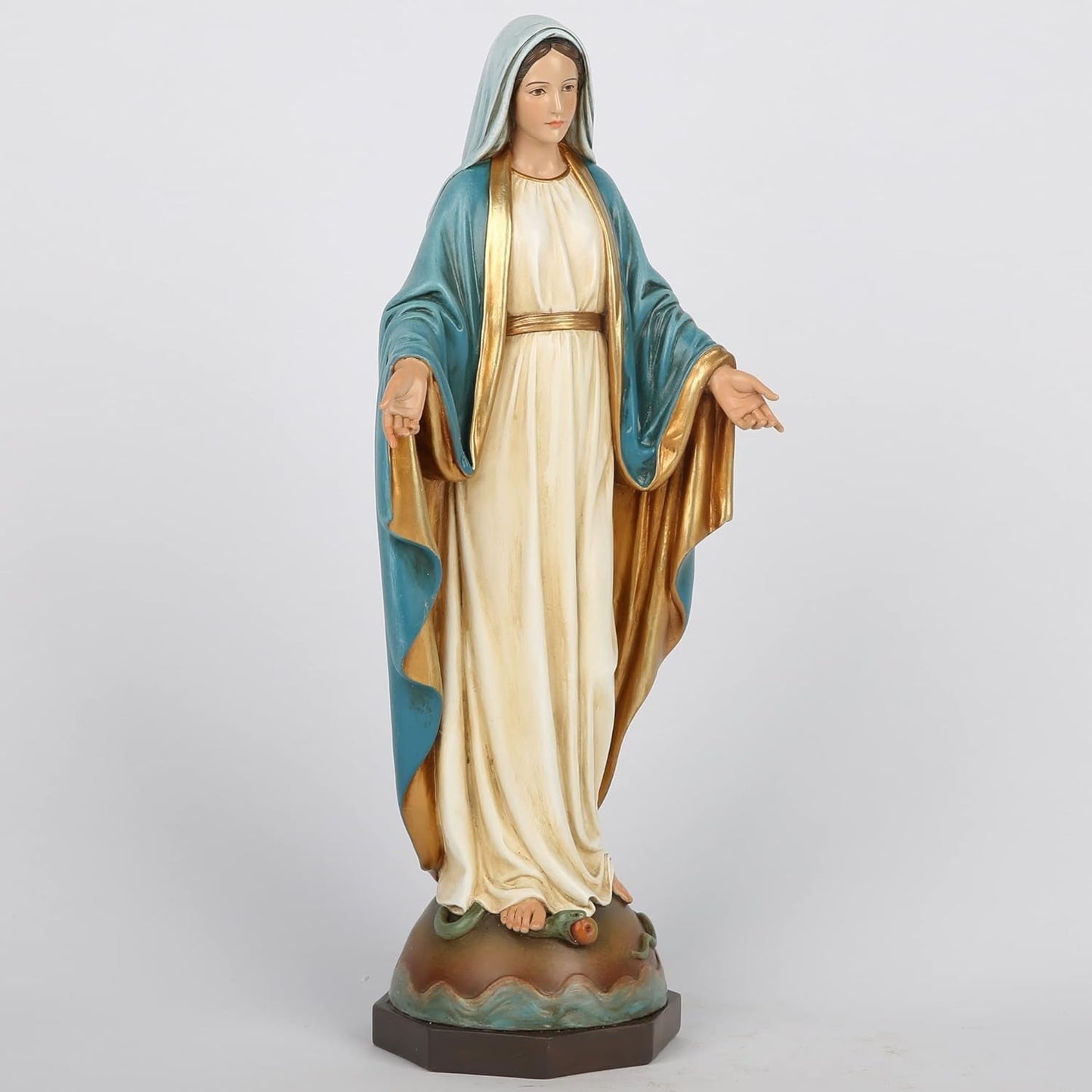 BC Katolicka Statua Matki Bożej Łaskawej Dziewica Maryja Ołtarz Figura Religijny prezent dla Matki Katolickiej Dekoracje domu Wysokość 34,3 cm Ręcznie malowane przez Buildclassic (eleganckie) Naty Shop Posągi i rzeźby