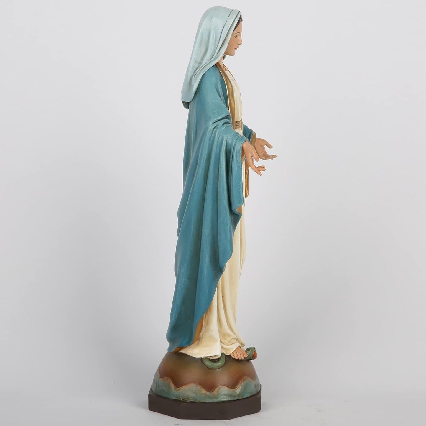 BC Katolicka Statua Matki Bożej Łaskawej Dziewica Maryja Ołtarz Figura Religijny prezent dla Matki Katolickiej Dekoracje domu Wysokość 34,3 cm Ręcznie malowane przez Buildclassic (eleganckie) Naty Shop Posągi i rzeźby