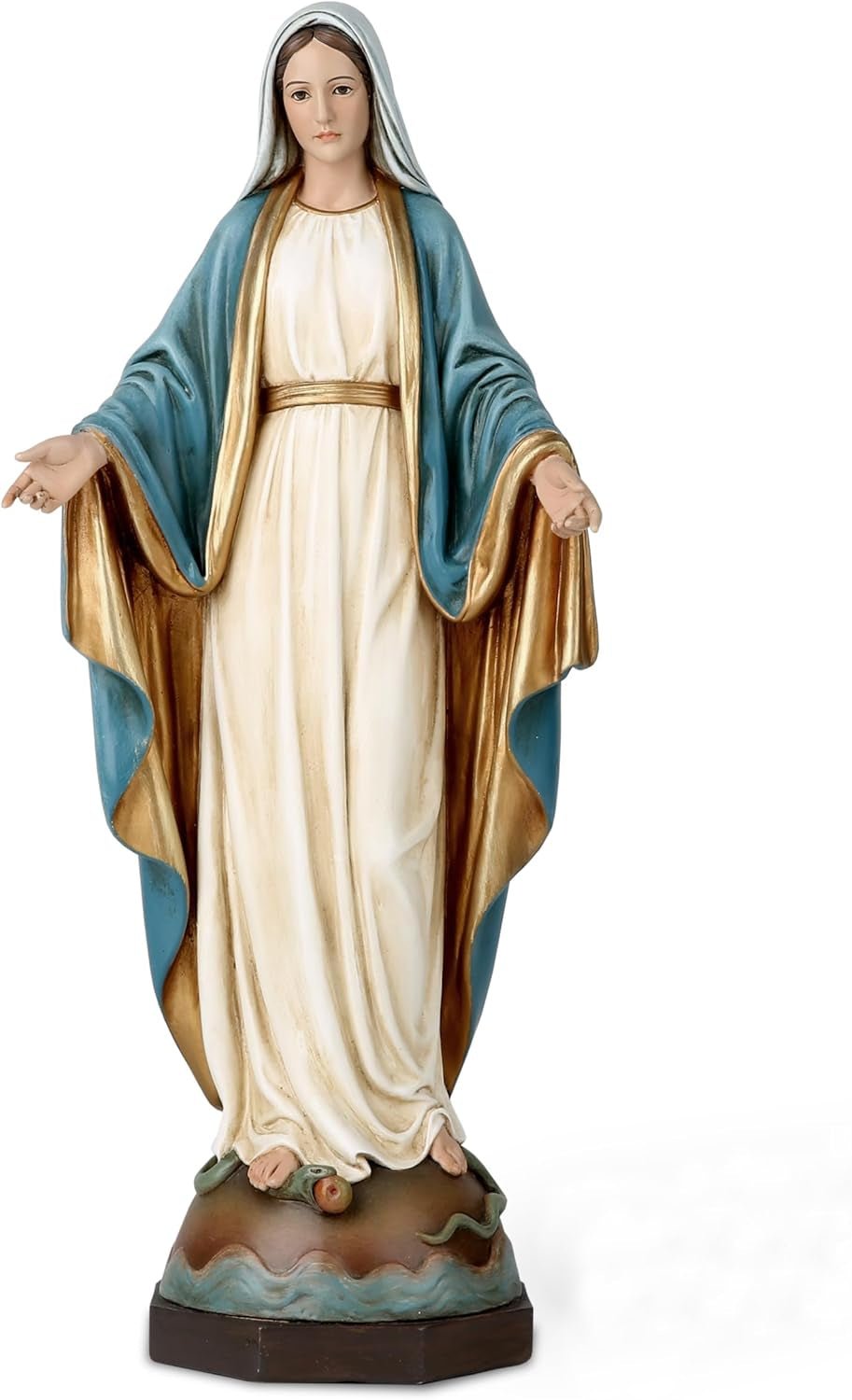 BC Katolicka Statua Matki Bożej Łaskawej Dziewica Maryja Ołtarz Figura Religijny prezent dla matki Katolicki Dekoracje domu Wysokość 34,3 cm Ręcznie malowana przez Buildclassic (elegancka) Naty Shop Posągi i rzeźby Eleganckie 14 cali H