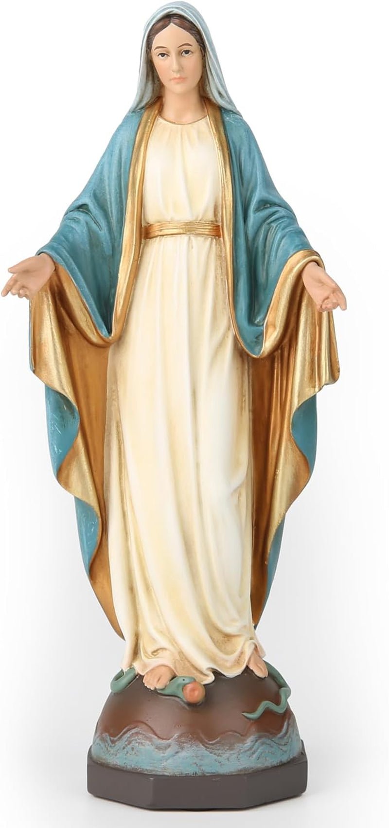 BC Katolicka Statua Matki Bożej Łaskawej Dziewica Maryja Ołtarz Figura Religijny prezent dla matki Katolicki Dekoracje domu Wysokość 34,3 cm Ręcznie malowana przez Buildclassic (elegancka) Naty Shop Posągi i rzeźby Eleganckie 7 cali H