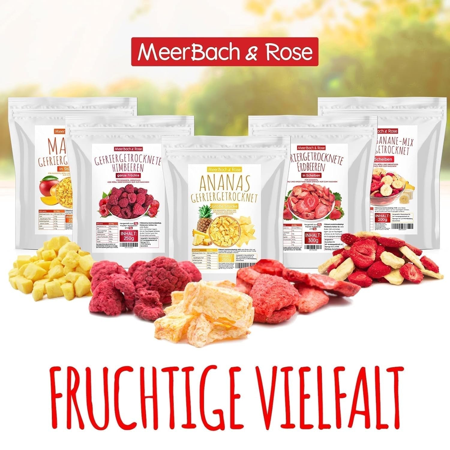 Mieszanka truskawkowo-bananowa 200g - truskawki liofilizowane i banany liofilizowane jako pyszna przekąska w torebce Produkty suszone Naty Shop