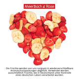 Mieszanka truskawkowo-bananowa 200g - truskawki liofilizowane i banany liofilizowane jako pyszna przekąska w torebce Produkty suszone Naty Shop