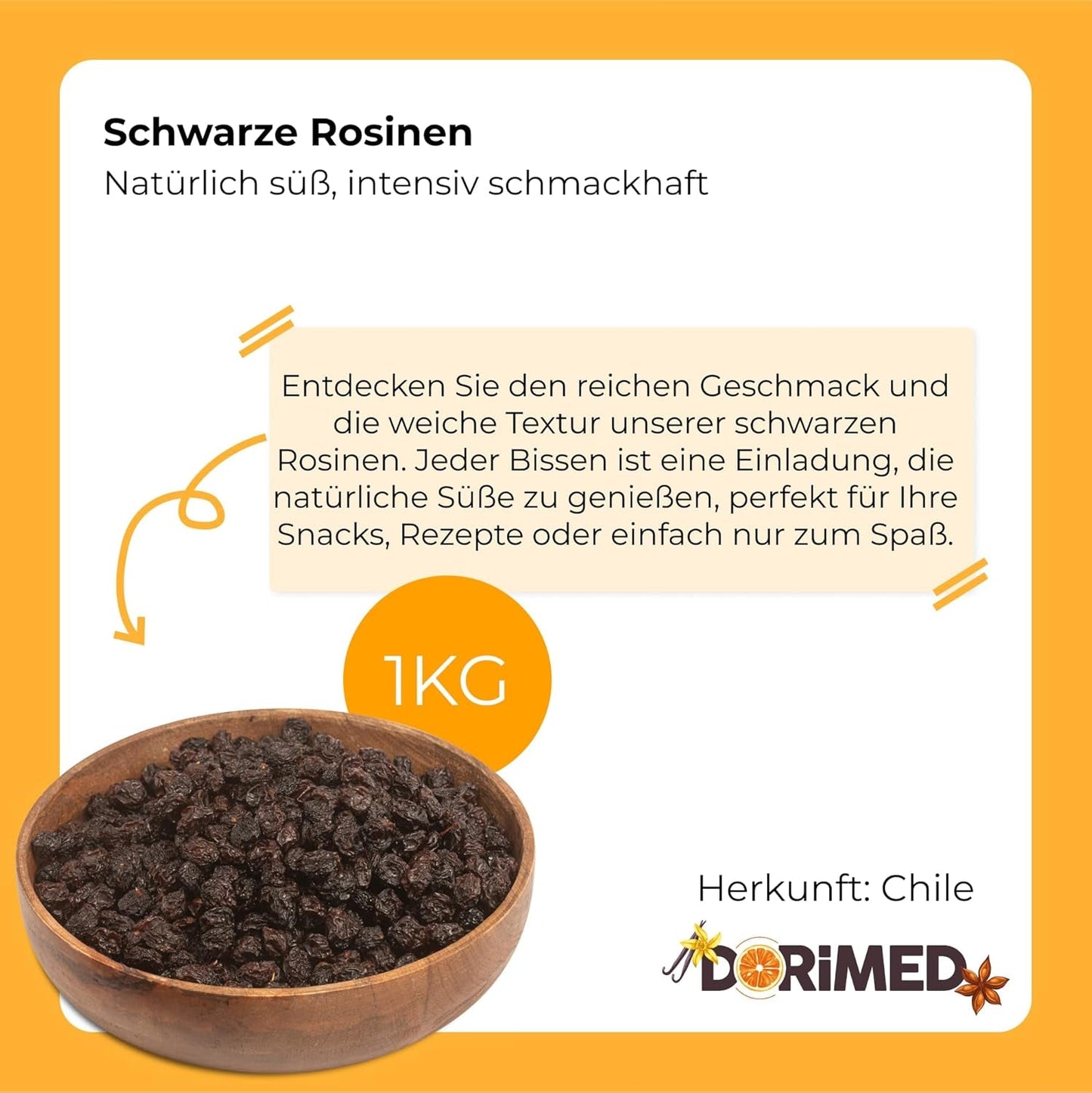 Fioletowe czarne sułtanki 1 kg | Suszone winogrona | Bez nasion i bez cukru | produkty bez inżynierii genetycznej | Odpowiedni dla wegetarian i wegan | Idealny do łączenia z odwodnionymi produktami czekoladowymi Naty Shop