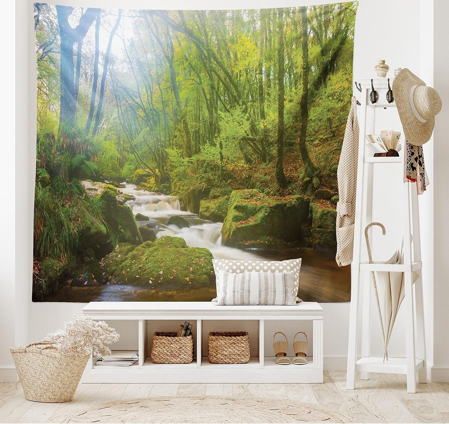 Gobelin abakuhaus wanderlust zwierzęca mapa świata kreskówek - Naty Shop