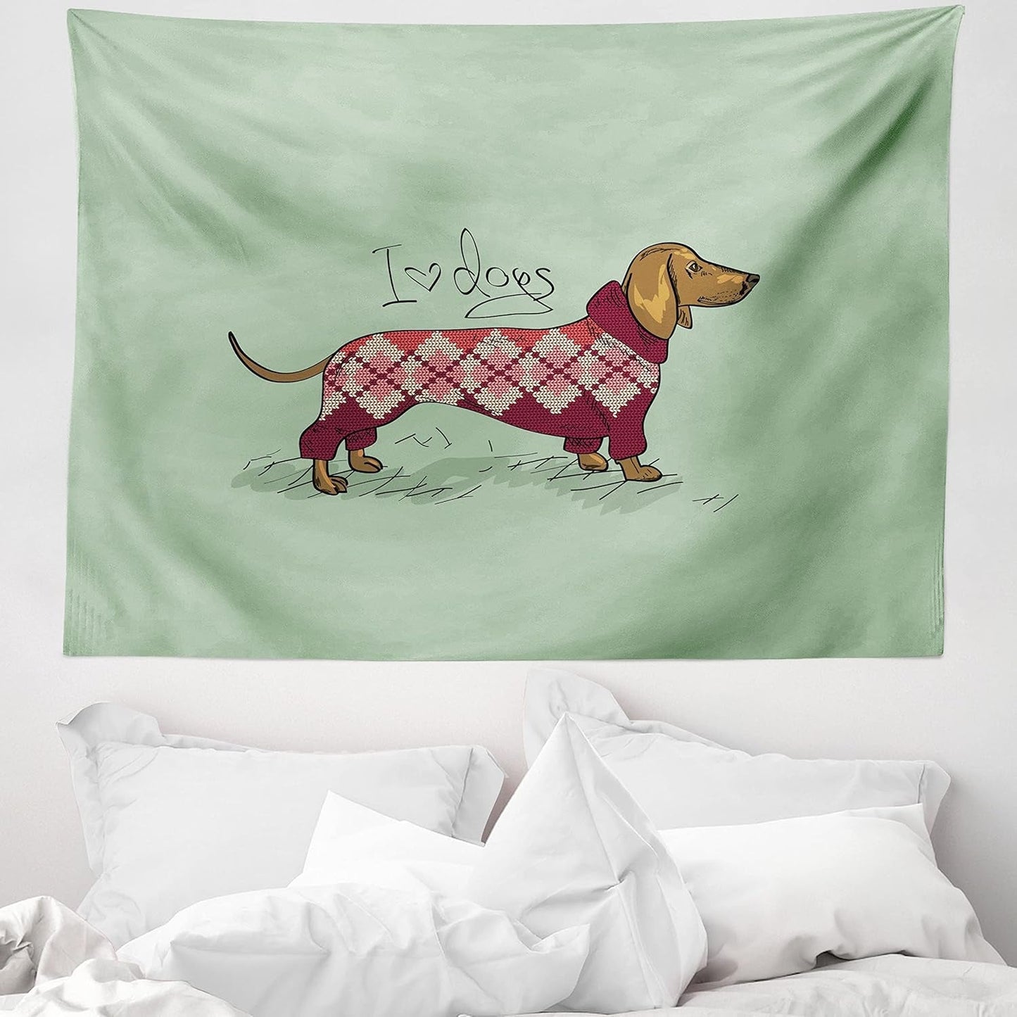 Gobelin abakuhaus wanderlust zwierząt mapa świata rysunki Strona główna - Akcesoria i dekoracje Naty Shop Turkusowy 150L X 110B Cm