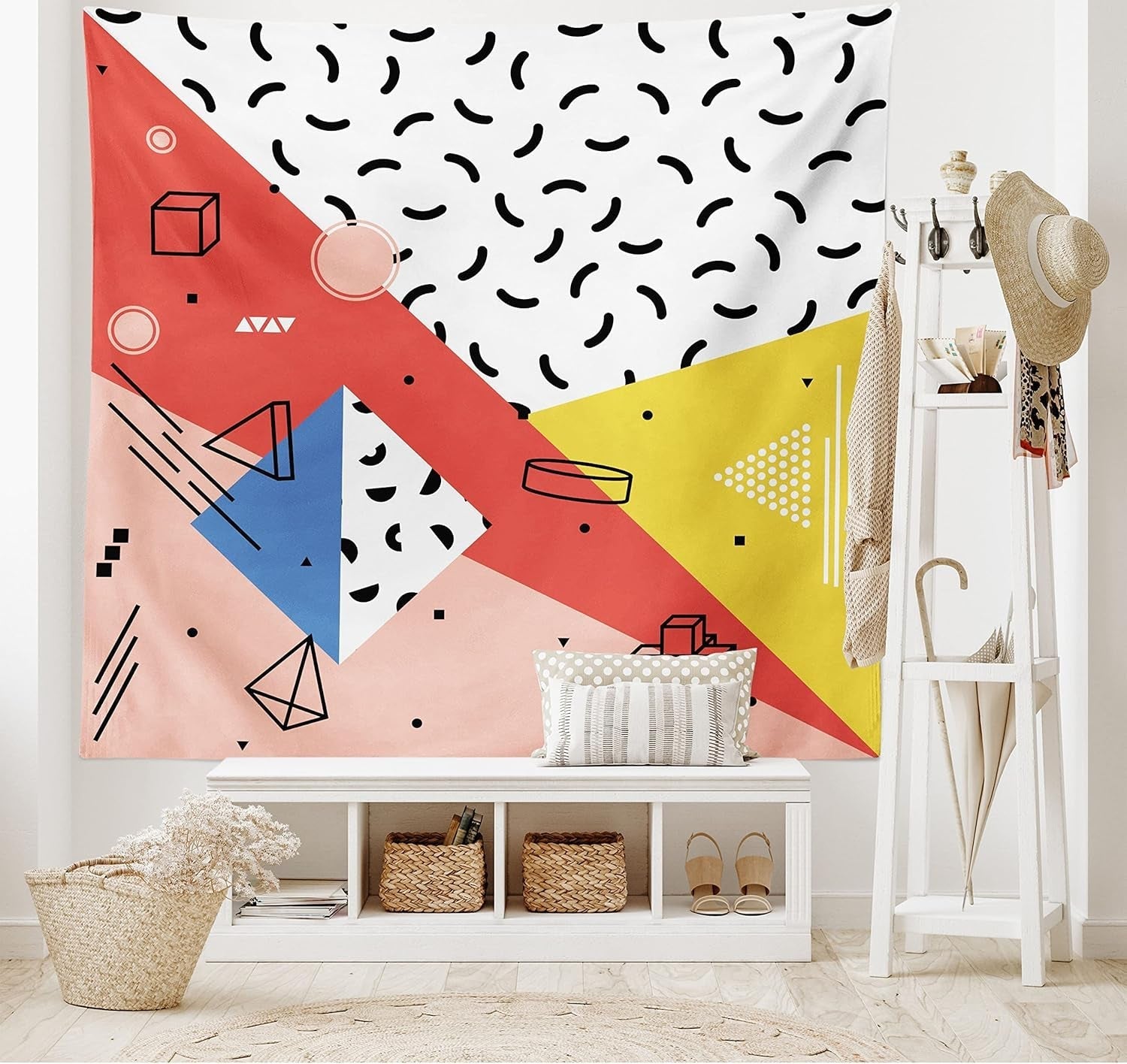 Gobelin abakuhaus wanderlust zwierzęca mapa świata kreskówek - Naty Shop