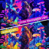 Gobelin alishomtll czarny lekki astronauta grzyb fluorescencyjny botaniczny Strona główna - Akcesoria i dekoracje Naty Shop