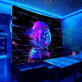 Gobelin alishomtll fluorescencyjna czaszka astronauta czarne światło Strona główna - Akcesoria i dekoracje Naty Shop