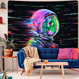 Gobelin alishomtll fluorescencyjna czaszka astronauta czarne światło Strona główna - Akcesoria i dekoracje Naty Shop