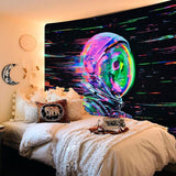 Gobelin alishomtll fluorescencyjna czaszka astronauta czarne światło Strona główna - Akcesoria i dekoracje Naty Shop