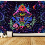 Gobelin alishomtll fluorescencyjny grzyb czarny jasny mandala Strona główna - Akcesoria i dekoracje Naty Shop