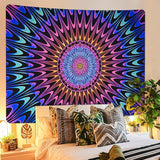 Gobelin alishomtll kolorowa mandala czarne światło sztuka Strona główna - Akcesoria i dekoracje Naty Shop