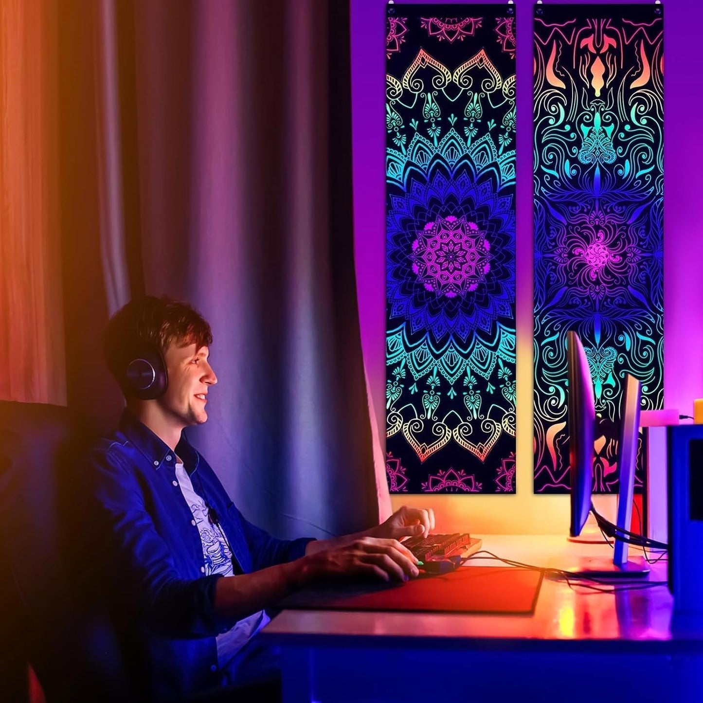 Gobelin alishomtll pack mandala reaktywna artystyczna pionowa Strona główna - Akcesoria i dekoracje Naty Shop