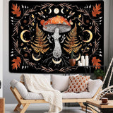 Gobelin alishomtll vintage grzyb księżyc liść klonu botaniczny Strona główna - Akcesoria i dekoracje Naty Shop