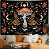 Gobelin alishomtll vintage grzyb księżyc liść klonu botaniczny Strona główna - Akcesoria i dekoracje Naty Shop
