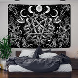Gobelin alishomtll czarownica wąż estetyczny gotycki pentagram ścienny Strona główna - Akcesoria i dekoracje Naty Shop