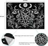 Gobelin alishomtll czarownica wąż estetyczny gotycki pentagram ścienny Strona główna - Akcesoria i dekoracje Naty Shop