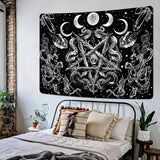 Gobelin alishomtll czarownica wąż estetyczny gotycki pentagram ścienny Strona główna - Akcesoria i dekoracje Naty Shop