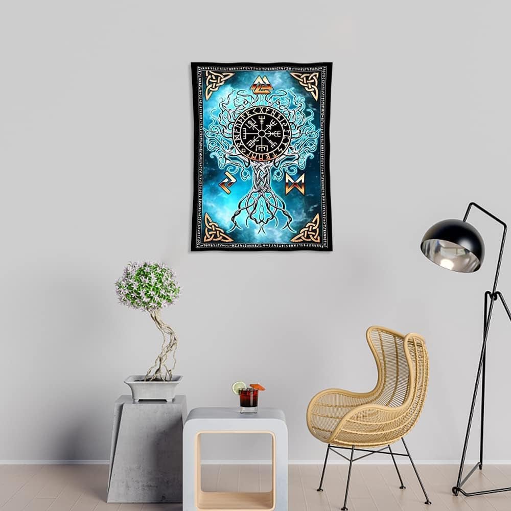 Nordic Viking gobelin artystyczny Dom Wikingów - Akcesoria i dekoracje Naty Shop