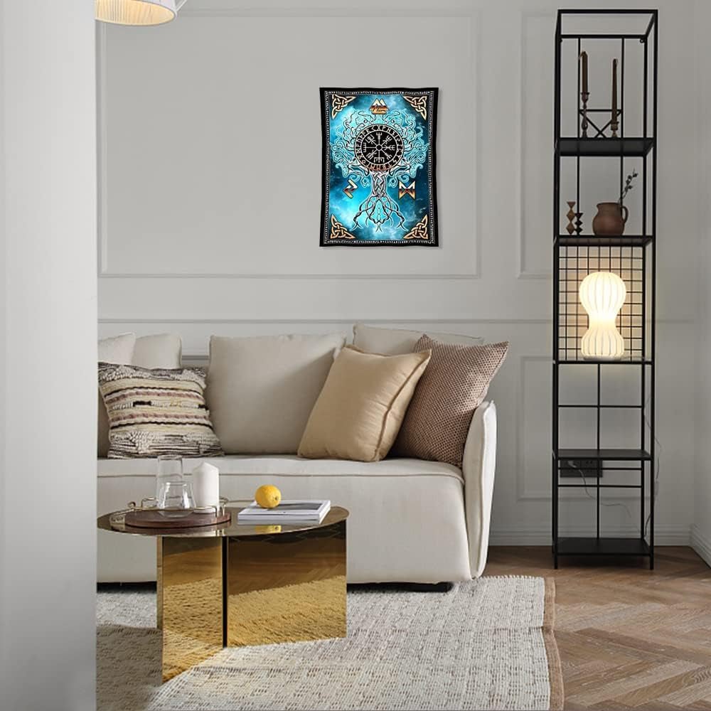 Nordic Viking gobelin artystyczny Dom Wikingów - Akcesoria i dekoracje Naty Shop
