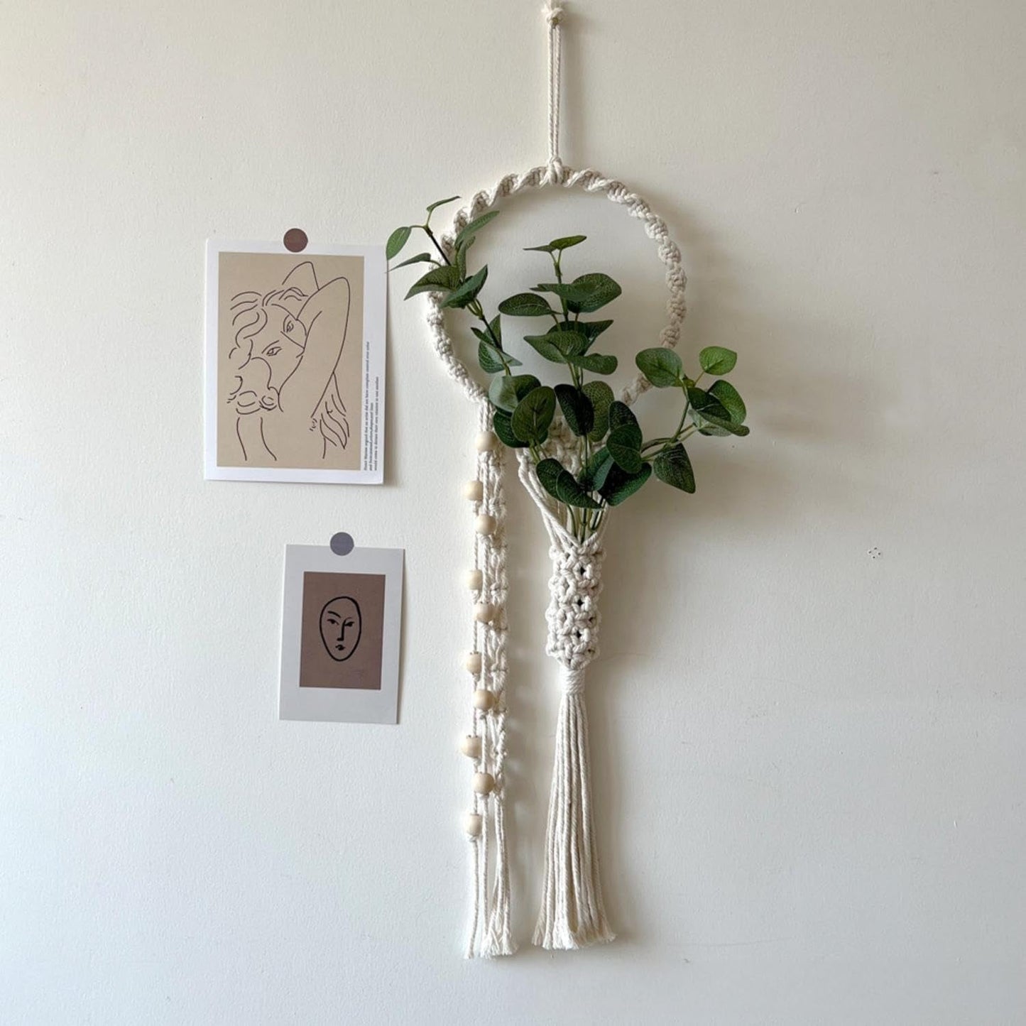 Gobelin avoik tkany, zawieszka ścienna szykowna Strona główna - Akcesoria i dekoracje Naty Shop Beige