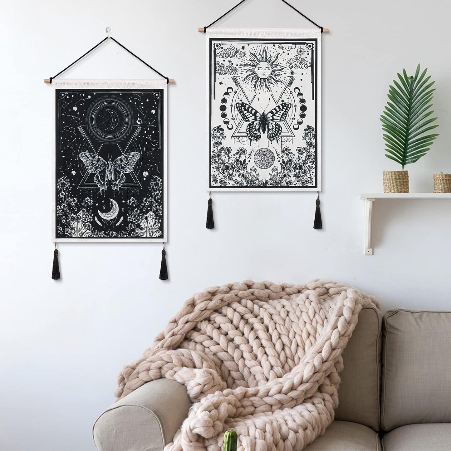 Gobelin betylfoy kawałki małe gobeliny cekiny słońce księżyc Strona główna - Akcesoria i dekoracje Naty Shop