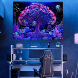 Gobelin drzewo życia fluorescencyjna mandala Strona główna - Akcesoria i dekoracje Naty Shop