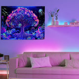 Gobelin drzewo życia fluorescencyjna mandala Strona główna - Akcesoria i dekoracje Naty Shop
