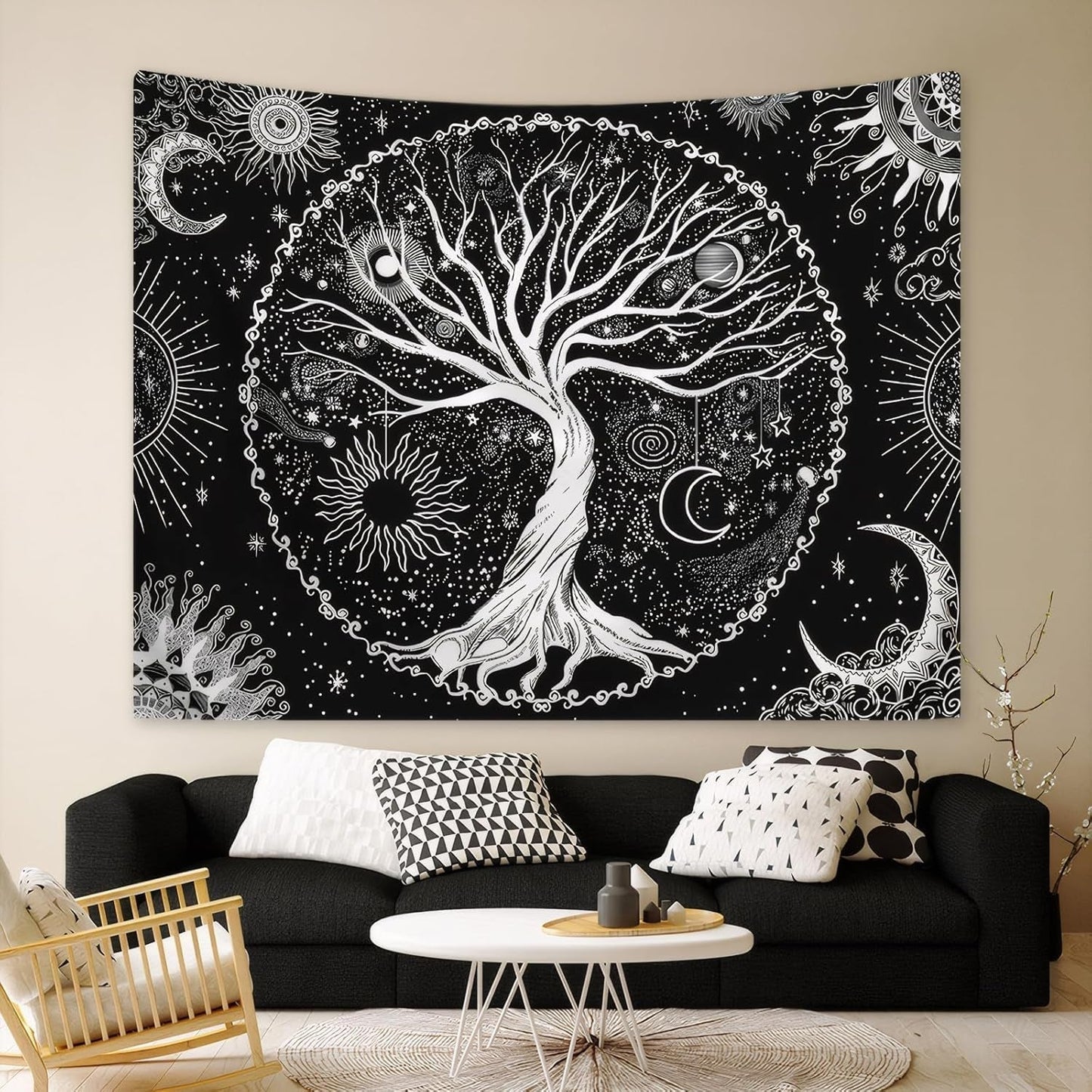 Gobelin Drzewo życia Sun Moon Casa - Akcesoria i dekoracje Naty Shop