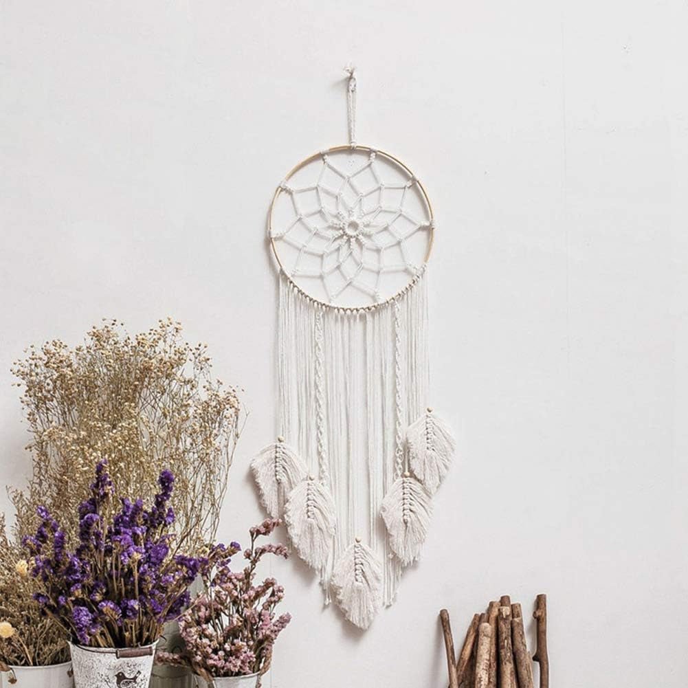 Gobelin deco łapacz snów tkany biały dekoracja ścienna Strona główna - Akcesoria i dekoracje Naty Shop