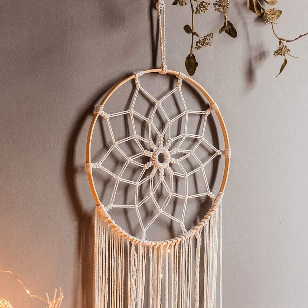 Gobelin deco łapacz snów tkany biały dekoracja ścienna Strona główna - Akcesoria i dekoracje Naty Shop