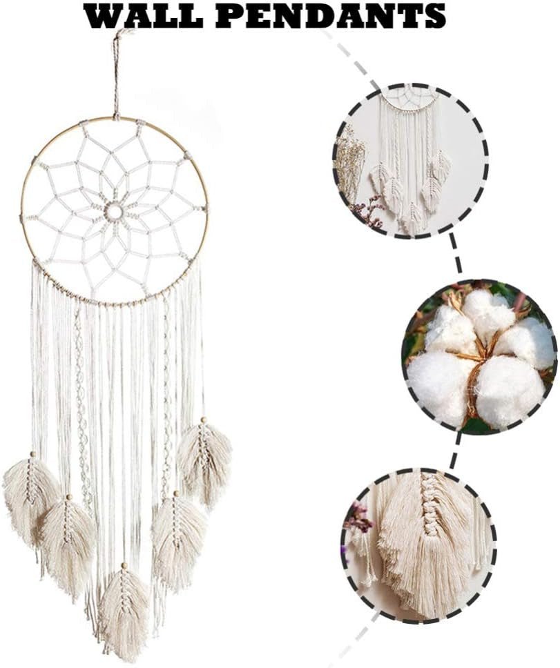 Gobelin deco łapacz snów tkany biały dekoracja ścienna Strona główna - Akcesoria i dekoracje Naty Shop