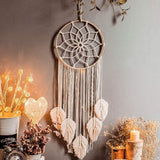 Deco gobelin łapacz snów tkany biały dekoracja ścienna Strona główna - Akcesoria i dekoracje Naty Shop Łapacz snów Mandala