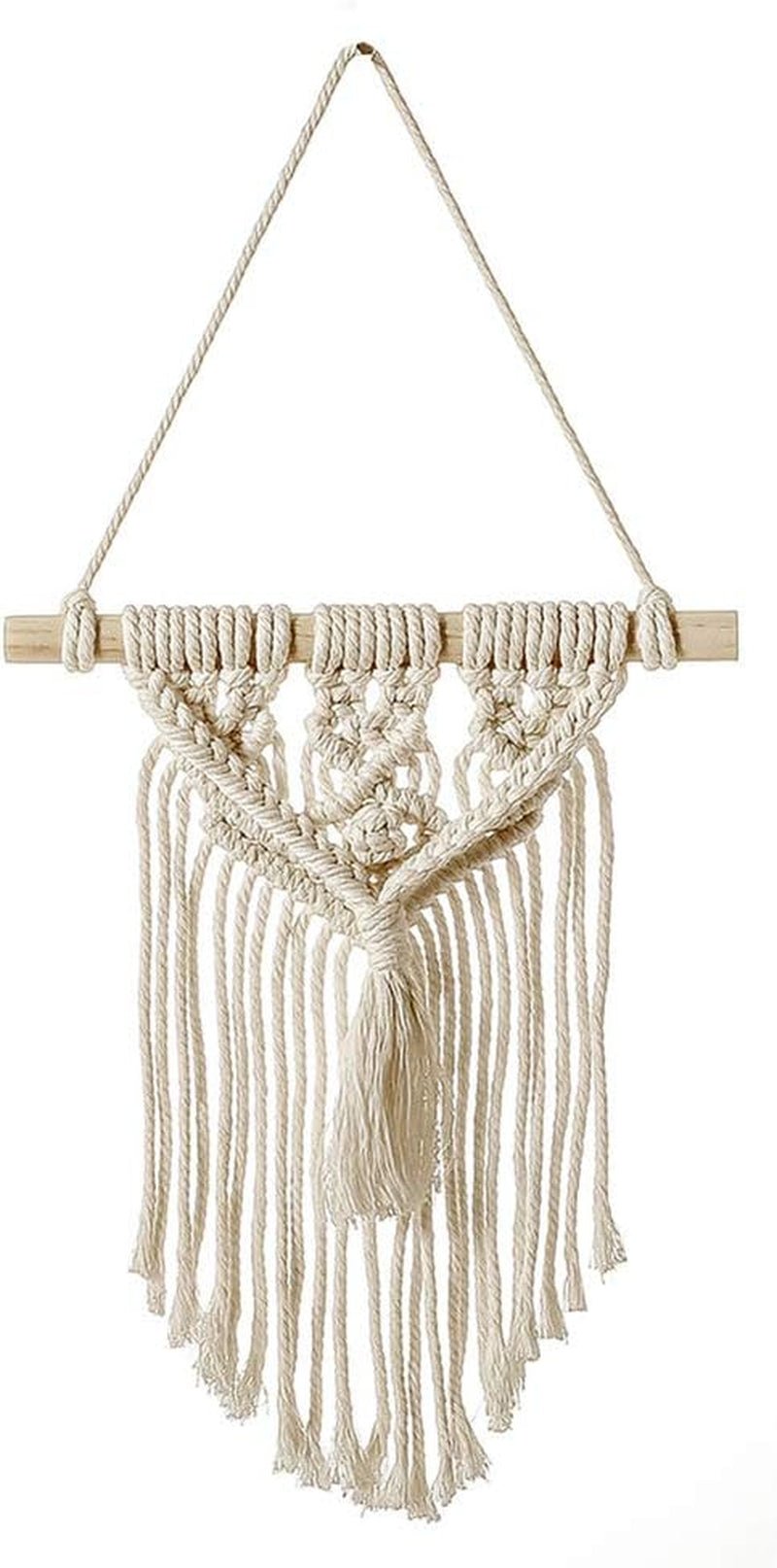 Deco gobelin łapacz snów tkany biały dekoracja ścienna Strona główna - Akcesoria i dekoracje Naty Shop Małe frędzle