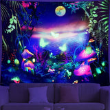 Gobelin dremisland blacklight grzyb psychodeliczny reaktywny galaxy ściana Strona główna - Akcesoria i dekoracje Naty Shop Luna 150L X 130B Cm