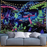 Gobelin Dremisland Blacklight grzyb psychodeliczny reaktywny galaxy ściana Strona główna - Akcesoria i dekoracje Naty Shop