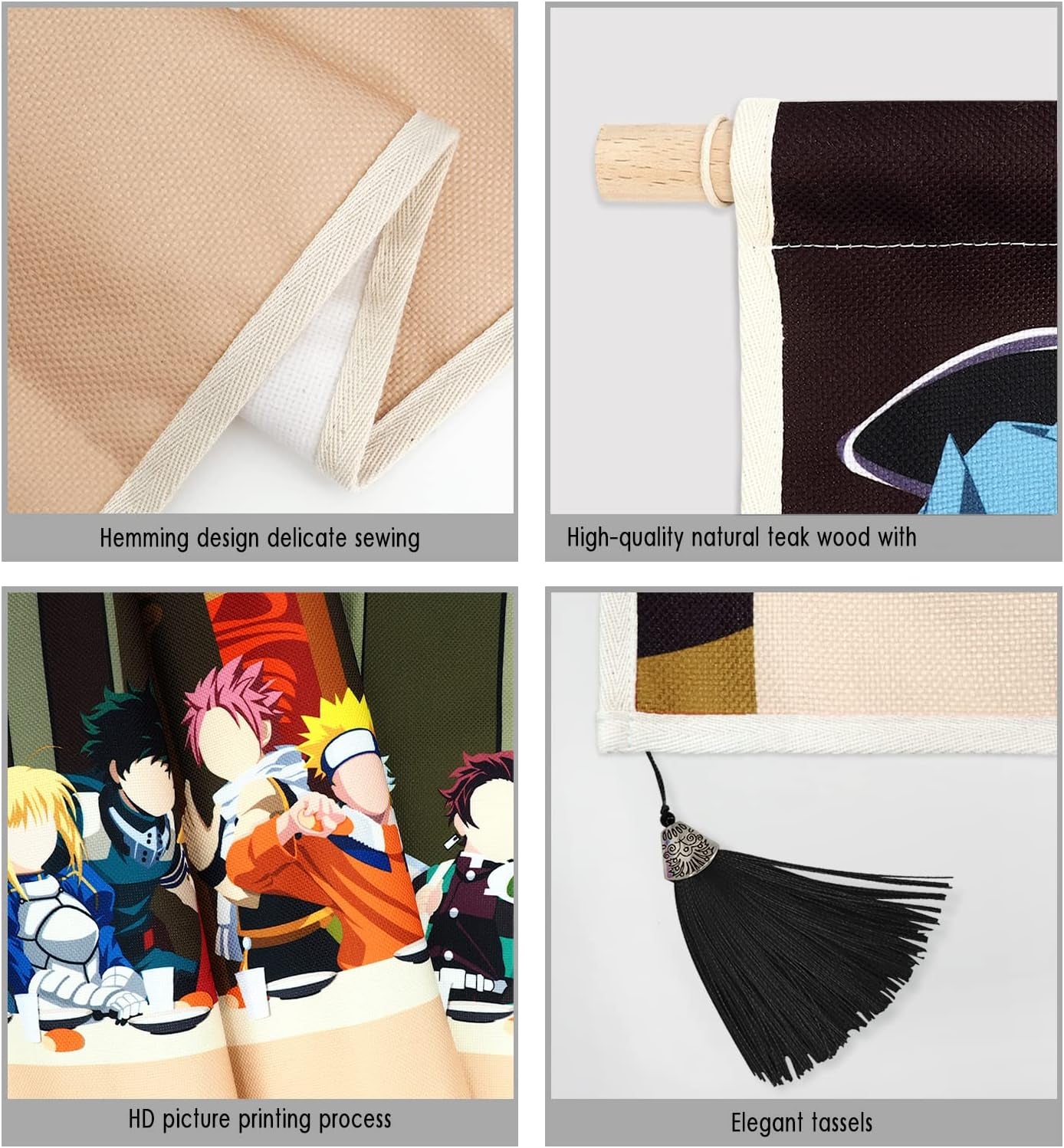 Gobelin wiszący na płótnie, malarstwo ścienne, postacie z anime Strona główna - Akcesoria i dekoracje Naty Shop