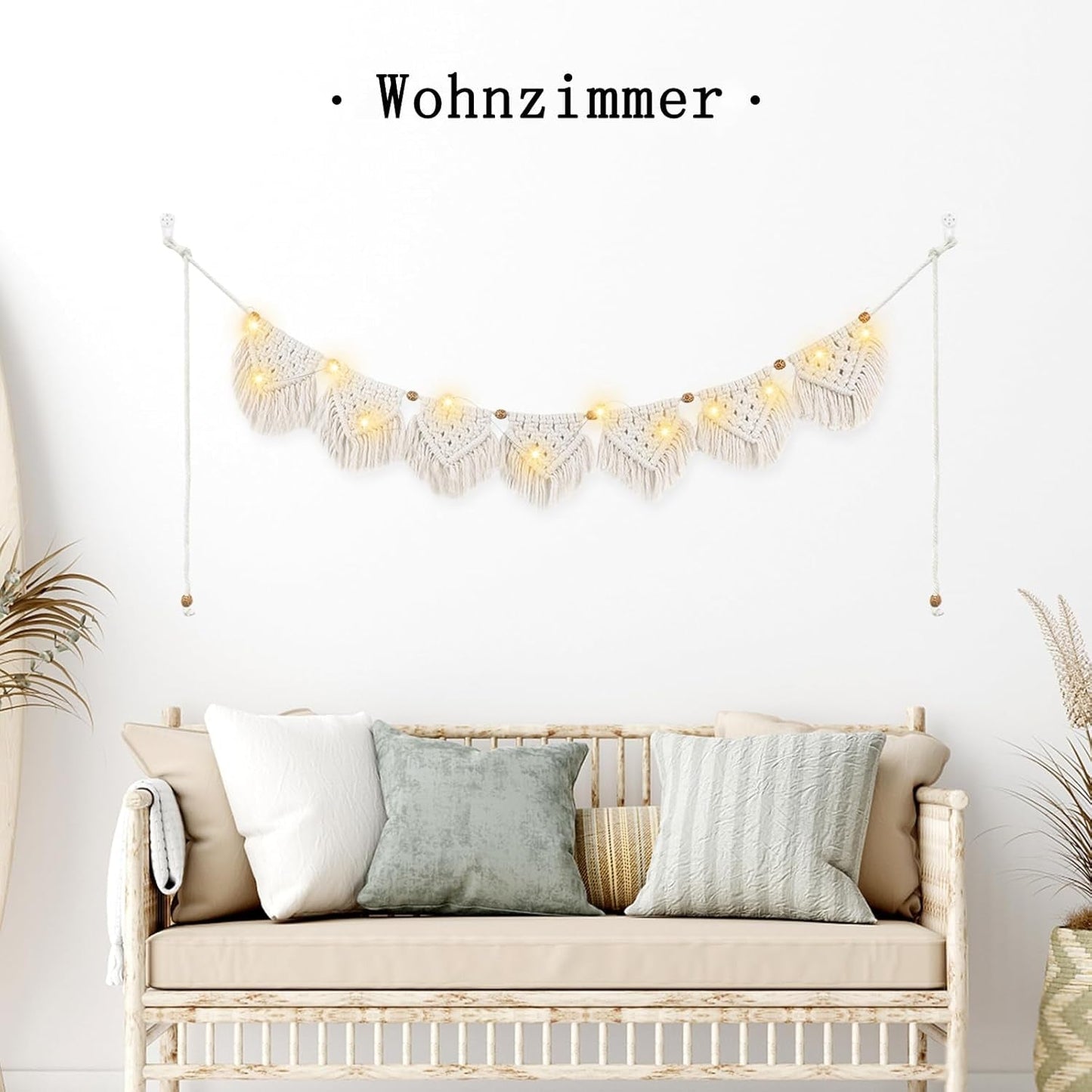 Gobelin ihonyi deco chic z frędzlami girlanda led Strona główna - Akcesoria i dekoracje Naty Shop