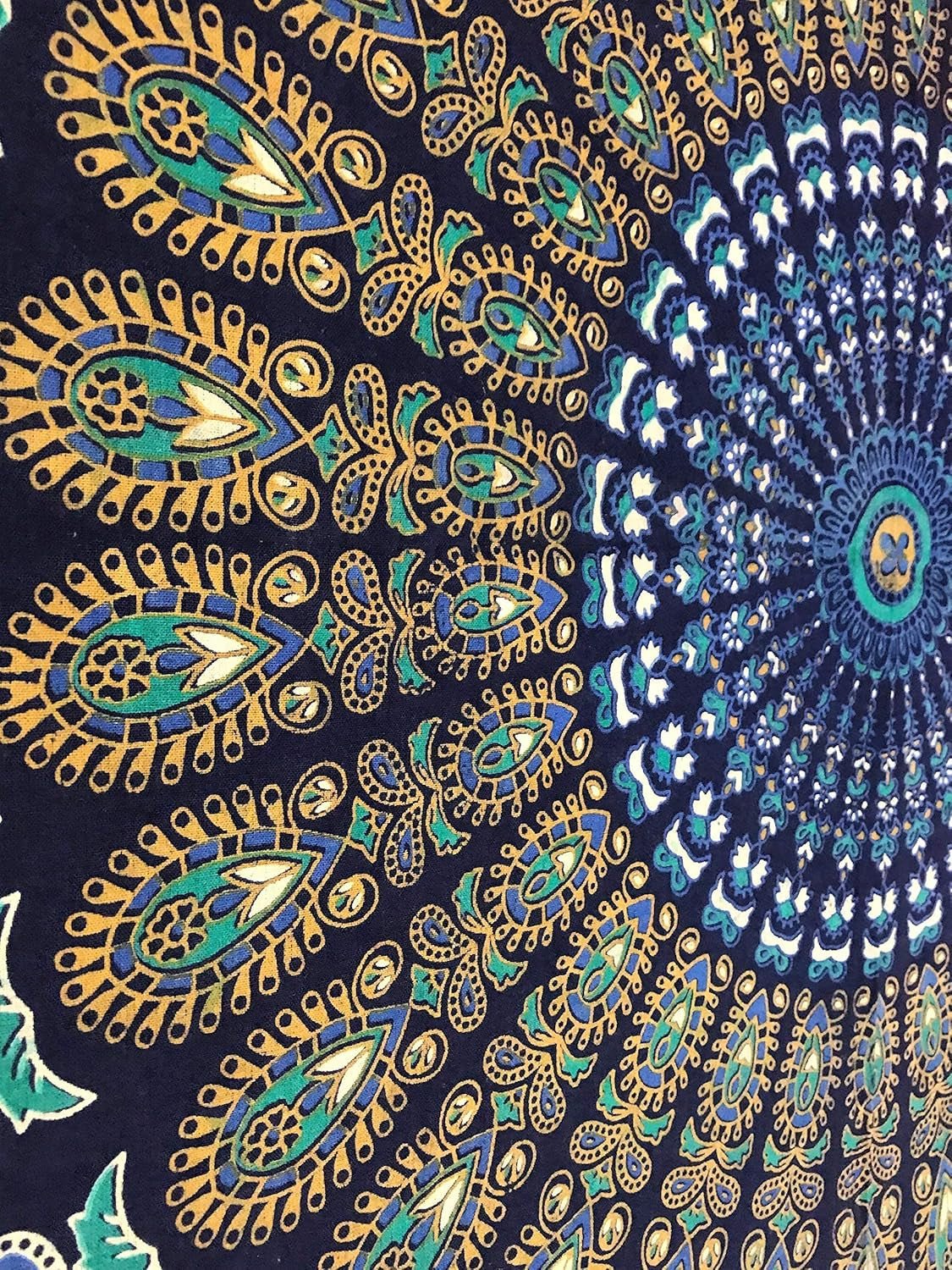 Indyjski gobelin psychodeliczny mandala niebieski turkusowy słoń Strona główna - Akcesoria i dekoracje Naty Shop