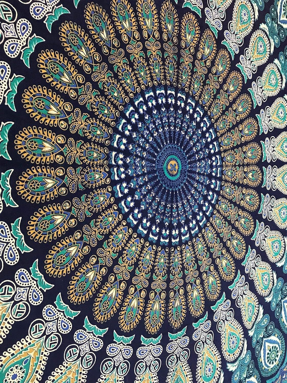 Indyjski gobelin psychodeliczny mandala niebieski turkusowy słoń Strona główna - Akcesoria i dekoracje Naty Shop