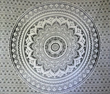 Indyjski gobelin psychodeliczny mandala czarno biały Indie Strona główna - Akcesoria i Dekoracje Naty Shop