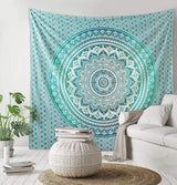 Indyjska zielona mandala gobelinowa estetyczna dekoracja Dekoracja wnętrz - Akcesoria i dekoracje Naty Shop Default Title