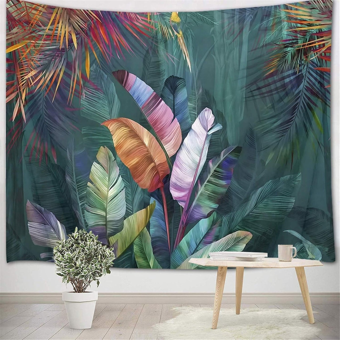Japoński gobelin płótno czerwone kwiaty wiśni ściana słoneczna Strona główna - Akcesoria i dekoracje Naty Shop Multi 08 150L X 100B Cm