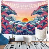 Gobelin lomohoo abstrakcyjny szkic sztuka czarny biały całowanie Strona główna - Akcesoria i dekoracje Naty Shop Ocean Wave Orange 150L X 130B Cm