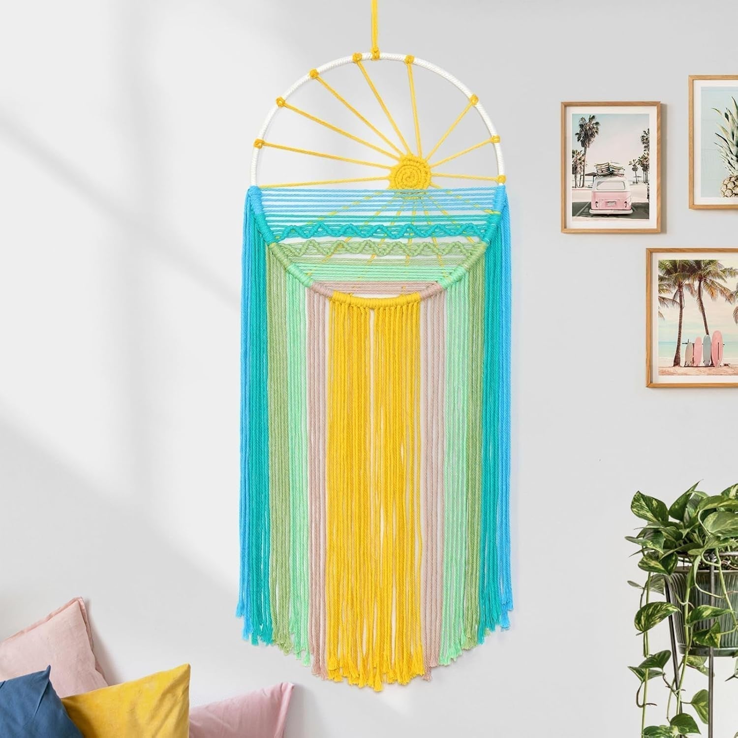 Lomohoo łapacz snów gobelin słońce tęcza strona główna - akcesoria i dekoracje Naty Shop Sunset