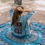Gobelin Momomus Mandala kolorowy bawełniany orientalne wzory Strona główna - Akcesoria i Dekoracje Naty Shop